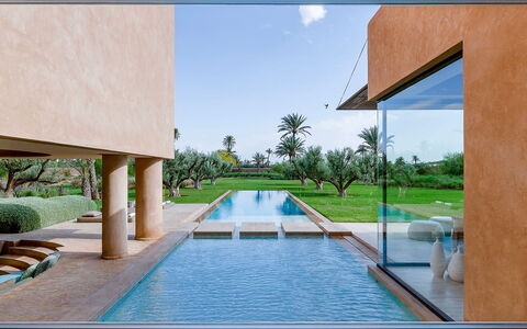 Villa Amrabat: Zwembad, Toevlucht, Schaduw, Eco Hotel, Landscaping, Reflectie, Hacienda, Waterpartij, Landgoed