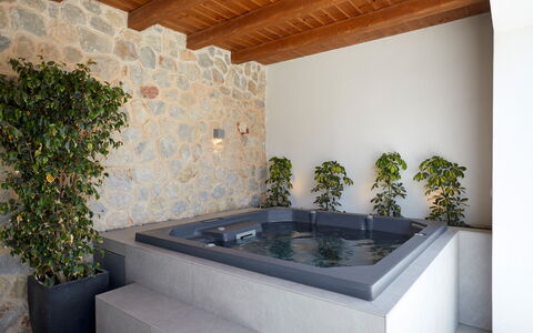 Villa Kenan: Loodgieterswerkinrichting, Bad, Jacuzzi, Zwembad, Bloempot, Kamerplant, Ontwerp, Waterpartij, Toevlucht
