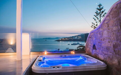 Villa Sonia: Blauw, Toevlucht, Hotel, Loodgieterswerkinrichting, Bad, Zwembad, Jacuzzi, Eco Hotel, Penthouse