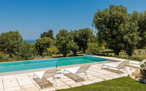 Villa Riva: Meubilair, Tuin, Buitenmeubels, Zwembad, Schaduw, Stoel, Flagstone, Landscaping, Gazon, Backyard