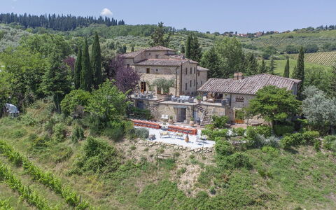 Villa Grevigiana: Huis, Dak, Huis, Landschap, Woongebied, Landelijk Gebied, Landgoed, Menselijke Nederzetting, Dorp, Verblijf