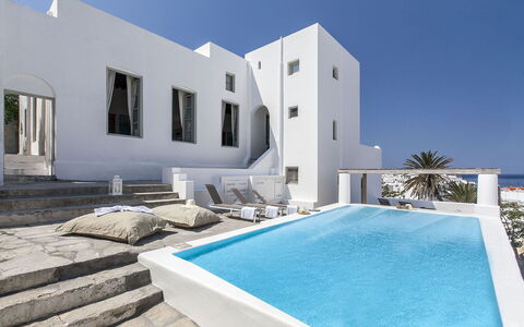 Halki Villa: Blauw, Zwembad, Villa, Hotel, Balkon, Toevlucht