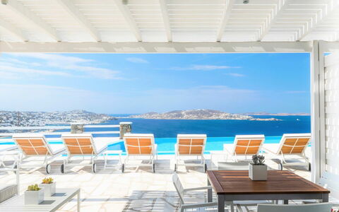 Rose Studio 2: Blauw, Appartement, Toevlucht, Zwembad, Balkon, Hotel, Villa, Penthouse, Badplaats, Badplaats