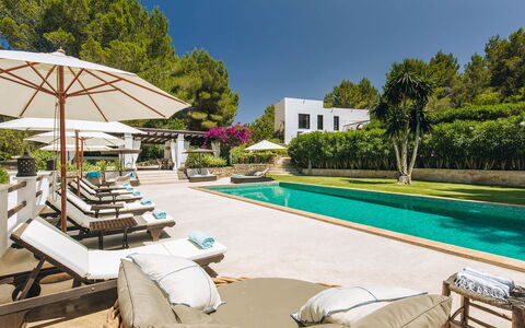 Villa Gold: Zwembad, Toevlucht, Tuin, Landgoed, Eco Hotel, Hacienda, Villa, Landscaping, Herenhuis, Schaduw