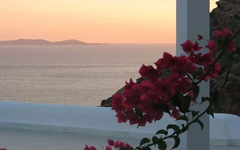 Villa Rose 1: Oceaan, Avond, Balkon, Schemer, Kamerplant