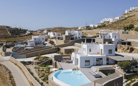 The Mykonian Castle: Architectuur, Woongebied, Huis, Appartement, Villa, Penthouse, Balkon, Hotel