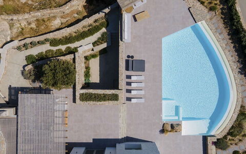 The Mykonian Castle: Blauw, Zwembad, Villa