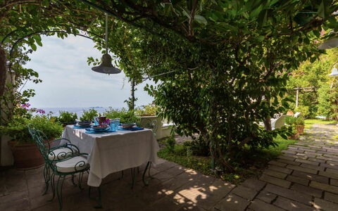 Villa Olivia: Meubilair, Tafel, Stoel, Buitentafel, Buitenmeubels, Schaduw, Bloempot, Tuin, Keuken En Eettafel