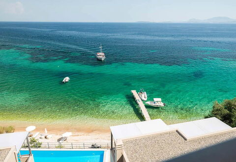 Villa Eftychia: Zee, Kust, Zwembad, Kust En Oceanic Landvormen, Toevlucht, Oceaan, Kust, Strand, Tropen, Caribbean