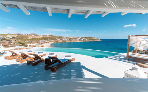 Seaside Villa: Blauw, Water, Horizon, Zee, Kust En Oceanic Landvormen, Kust, Oceaan, Toevlucht, Strand