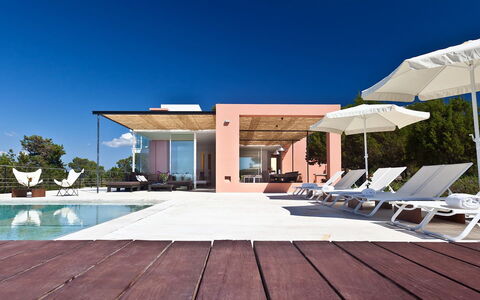 Villa Twilight: Buitenmeubels, Zwembad, Schaduw, Samengesteld Materiaal, Toevlucht, Paraplu, Eco Hotel, Stoel, Outdoor Structuur, Paviljoen