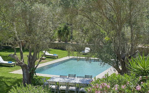 Villa Roger: Zwembad, Tuin, Buitenmeubels, Toevlucht, Schaduw, Backyard, Landscaping, Werf, Landgoed, Stoel