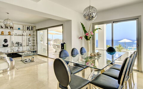 Villa Turchese: Meubilair, Interieur Ontwerp, Stoel, Flooring, Tafel, Plafond, Verdieping, Keuken En Eettafel, Eetkamer, Huis