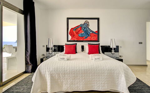 Villa Turchese: Meubilair, Interieur Ontwerp, Flooring, Verdieping, Bed, Slaapkamer, Plafond, Kamer, Textiel, Verlichting