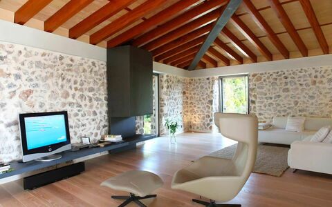 Villa Arch: Meubilair, Interieur Ontwerp, Flooring, Muur, Verdieping, Hout, Plafond, Huis, Woonkamer, Kamer