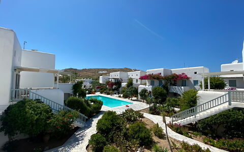 Mykonos Pool House 7: Tuin, Zwembad, Landscaping, Toevlucht, Balkon, Binnenplaats, Villa, Eco Hotel, Hacienda