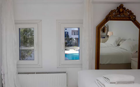 Mykonos Pool House 8: Appartement, Hotel, Slaapkamer, Balkon, Bedding, Villa