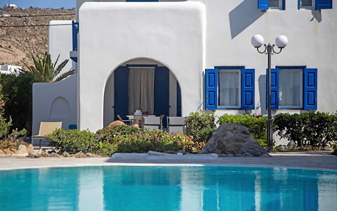 Mykonos Pool House 9: Blauw, Zwembad, Toevlucht, Hotel, Villa, Badplaats