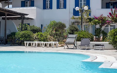 Mykonos Pool House 9: Blauw, Zwembad, Toevlucht, Buitenmeubels, Hotel, Badplaats, Villa, Eco Hotel