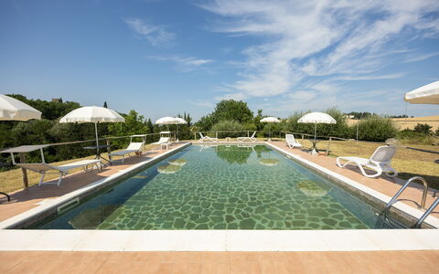Il Giuncheto, Pool, Amazing View, Umbrian Countrys: Zwembad, Landscaping, Buitenmeubels, Plantage