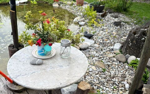 Gartenstudio Belle Vue: Tuin, Meubilair, Buitenmeubels, Bloempot, Backyard, Stoel, Buitentafel, Werf, Flagstone