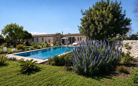 Villa Il Carato, Private Pool, Modica: Tuin, Landgoed, Landscaping, Verblijf, Hacienda, Backyard, Bloempot, Binnenplaats, Boerderij, Zwembad