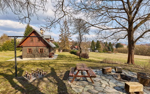Timber Lodge with Sauna: Boom, Gras, Huis, Hout, Huis, Verblijf, Dak, Landelijk Gebied, Landschap