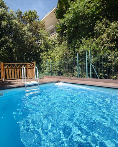Villa Sole - Exclusive Villa al Conero con Piscina: Zwembad, Hout, Toevlucht, Samengesteld Materiaal, Beits, Eco Hotel, Vrije Tijd, Schaduw, Buitenmeubels, Dek