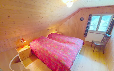 Rüttimätteli: Hout, Huis, Huis, Slaapkamer, Verblijf, Bed, Kamer, Laken, Hardwood, Beits