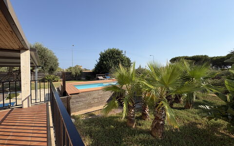 Villa Andrea: Zwembad, Woongebied, Toevlucht, Schaduw, Samengesteld Materiaal, Eco Hotel, Hacienda, Landgoed, Landscaping