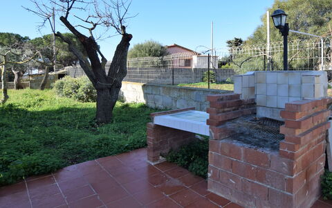 Villa Andrea: Steen, Metselwerk, Tuin, Backyard, Landscaping, Schaduw, Werf, Flagstone