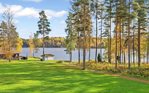 Villa Sinikka 1: Boom, Gras, Groen, Blad, Natuurlijk Landschap, Landschap, Land Lot, Bank, Tuin