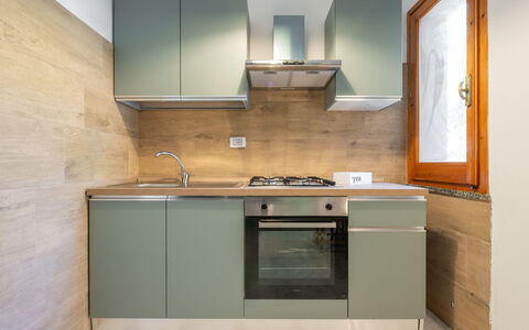 Villa sulla Roccia: Keuken, Toestel Van De Keuken, Major Appliance, Countertop, Cabinetry, Flooring, Hout, Interieur Ontwerp, Huishoudapparatuur, Fornuis