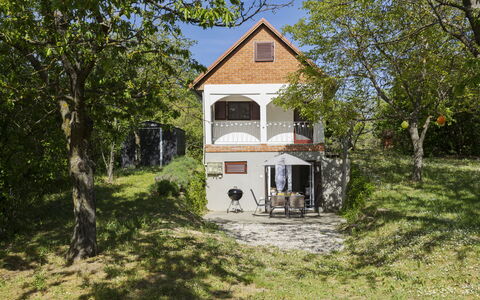 Öreghegy Kis Ház: Meubilair, Struik, Tuin, Buitenmeubels, Schaduw, Buitentafel, Stoel, Patio, Backyard, Werf