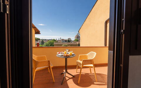 Casa dello Scrittore: Muur, Appartement, Balkon