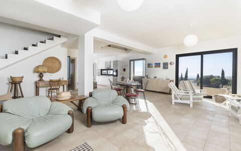 Villa Costa: Meubilair, Flooring, Verdieping, Interieur Ontwerp, Tafel, Stoel, Plafond, Huis, Appartement, Woonkamer