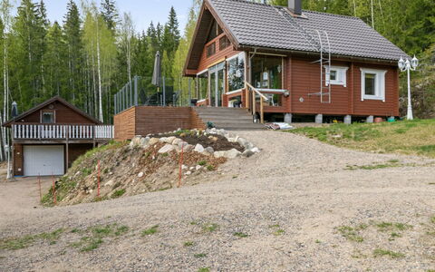 Villa Kaidanjylhä: Hout, Verblijf, Huis, Huis, Dak, Landelijk Gebied, Blokhut, Siding, Lariks, Veranda