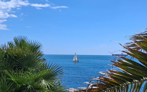 Oasis Villa Sanremo: Blauw, Dag, Zwemwater, Zee, Horizon, Watercraft, Kust En Oceanic Landvormen, Oceaan, Boot, Strand