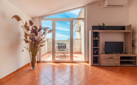 Kristalis: Interieur Ontwerp, Appartement, Balkon, Hardwood, Beits, Houten Vloer, Leuning, Daylighting, Hotel, Penthouse