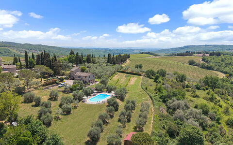San Sano Retreat, Chianti Vineyard Views & Diving: Landgoed, Voedsel, Landscaping, Hacienda, Eco Hotel, Plantage, Villa, Boerderij, Vogelperspectief