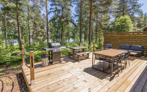 Loviisa 615: Hout, Dek, Hardwood, Plank, Buitenmeubels, Verblijf, Houten Vloer, Blokhut, Beits, Veranda