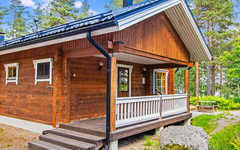 Loviisa 616: Hout, Verblijf, Huis, Siding, Huis, Blokhut, Hardwood, Garden Gebouwen, Veranda, Beits