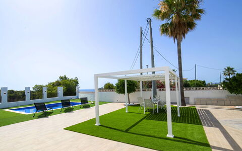 El Lloveret: Hout, Meubilair, Stoel, Zee, Appartement, Balkon, Oceaan, Schaduw, Buitenmeubels, Beits