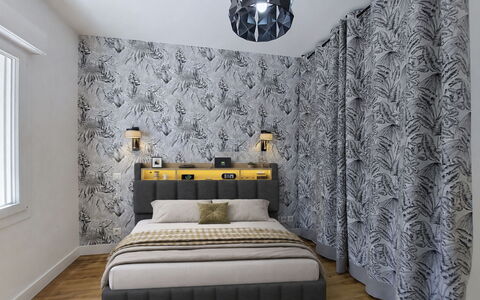 Fourchaud: Meubilair, Interieur Ontwerp, Slaapkamer, Laken, Bed, Bedding, Flooring, Verdieping, Textiel, Huis