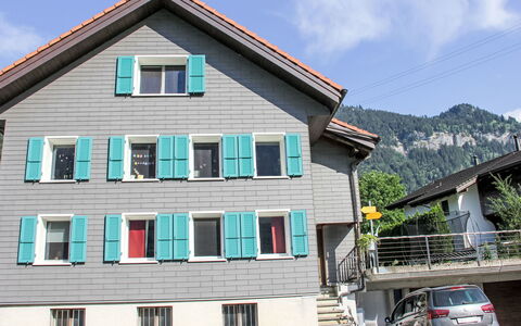Ferienwohnung Enz: Venster, Huis, Huis, Siding, Schuifraam, Verf, Balkon