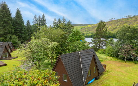 Loch Oich View (Lodge 6): Landschap, Landelijk Gebied, Verblijf, Heuvel Station, Tuin, Blokhut, Werf, Park, Garden Gebouwen