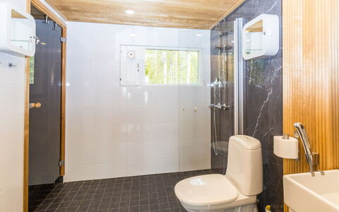 Villa Praava B: Flooring, Loodgieterswerkinrichting, Verdieping, Hout, Interieur Ontwerp, Plafond, Badkamer, Toilet, Wastafel In De Badkamer, Wc Bril