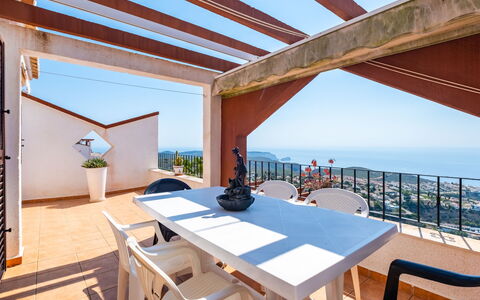Vista Mar: Blauw, Woongebied, Appartement, Condominium, Toevlucht, Balkon, Landgoed, Gazon, Zwembad, Hotel
