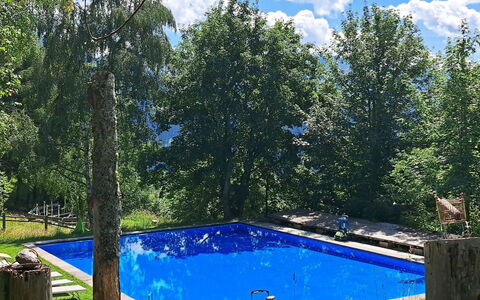 Grafenast: Blauw, Zwembad, Vrije Tijd, Schaduw, Tuin, Landscaping, Waterpartij, Backyard, Evergreen