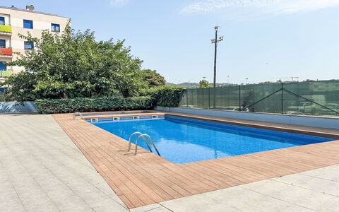 Sonnige Ferien: Blauw, Zwembad, Samengesteld Materiaal, Toevlucht, Schaduw, Waterpartij, Condominium, Eco Hotel, Ontwerp, Hek